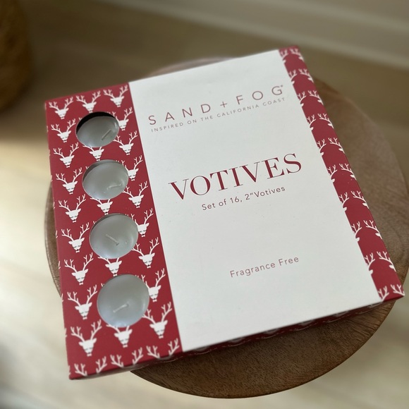 Sand + Fog white 2” votive candles set of 16 - Picture 5 of 8